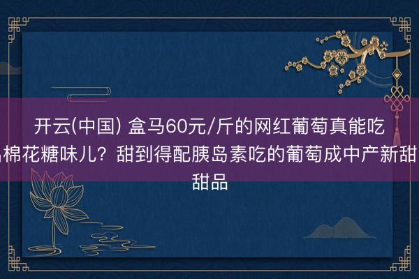 开云(中国) 盒马60元/斤的网红葡萄真能吃出棉花糖味儿？甜到得配胰岛素吃的葡萄成中产新甜品