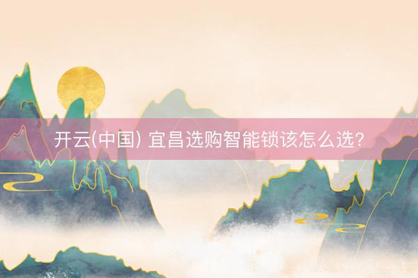 开云(中国) 宜昌选购智能锁该怎么选?