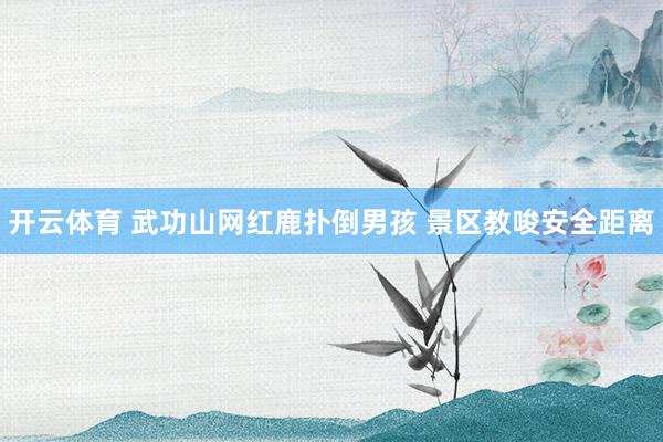 开云体育 武功山网红鹿扑倒男孩 景区教唆安全距离