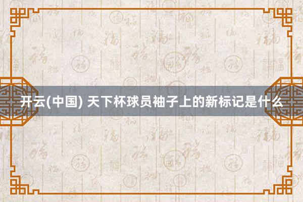 开云(中国) 天下杯球员袖子上的新标记是什么